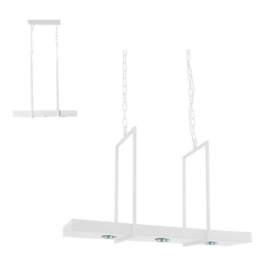 Markslöjd 106124 - LED Luster za prigušivanje na lancu TRAY 3xLED/3W/230V bela
