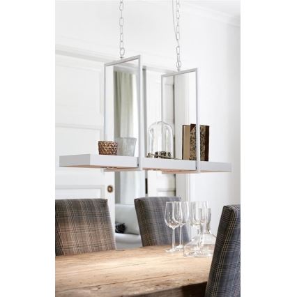 Markslöjd 106124 - LED Luster za prigušivanje na lancu TRAY 3xLED/3W/230V bela