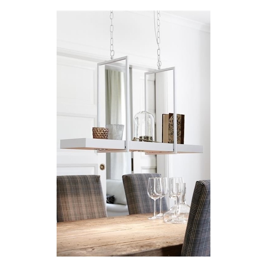 Markslöjd 106124 - LED Luster za prigušivanje na lancu TRAY 3xLED/3W/230V bela