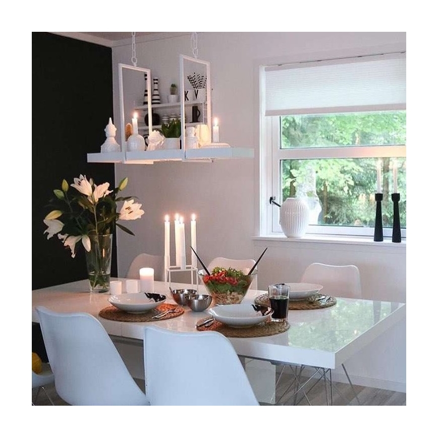 Markslöjd 106124 - LED Luster za prigušivanje na lancu TRAY 3xLED/3W/230V bela