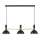 Markslöjd 106971 - Luster na sajli LARRY 3xE27/60W/230V crno/zlatna