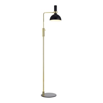 Markslöjd 106972 - Stojna lampa za prigušivanje LARRY 1xE27/60W/230V crno/zlatna