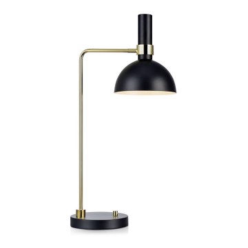 Markslöjd 106973 - Stona lampa za prigušivanje LARRY 1xE27/60W/230V crno/zlatna