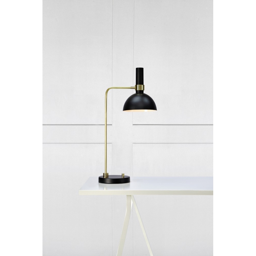Markslöjd 106973 - Stona lampa za prigušivanje LARRY 1xE27/60W/230V crno/zlatna