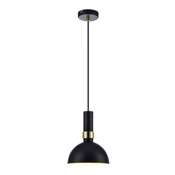 Markslöjd 106974 - Luster na sajli LARRY 1xE27/60W/230V crno/zlatna