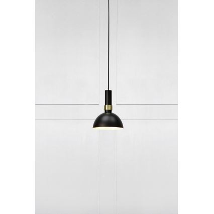 Markslöjd 106974 - Luster na sajli LARRY 1xE27/60W/230V crno/zlatna