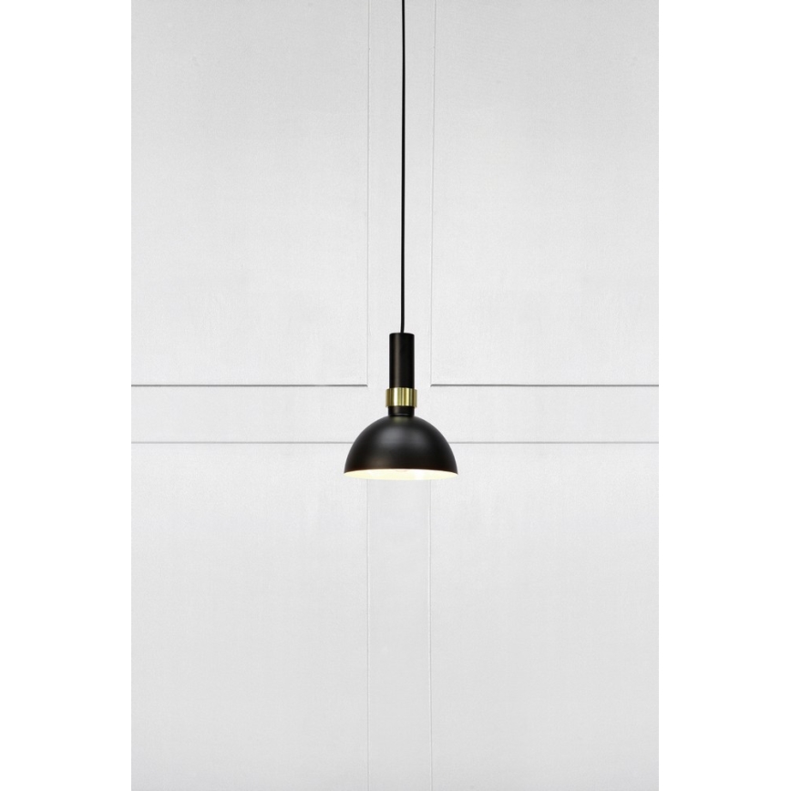 Markslöjd 106974 - Luster na sajli LARRY 1xE27/60W/230V crno/zlatna