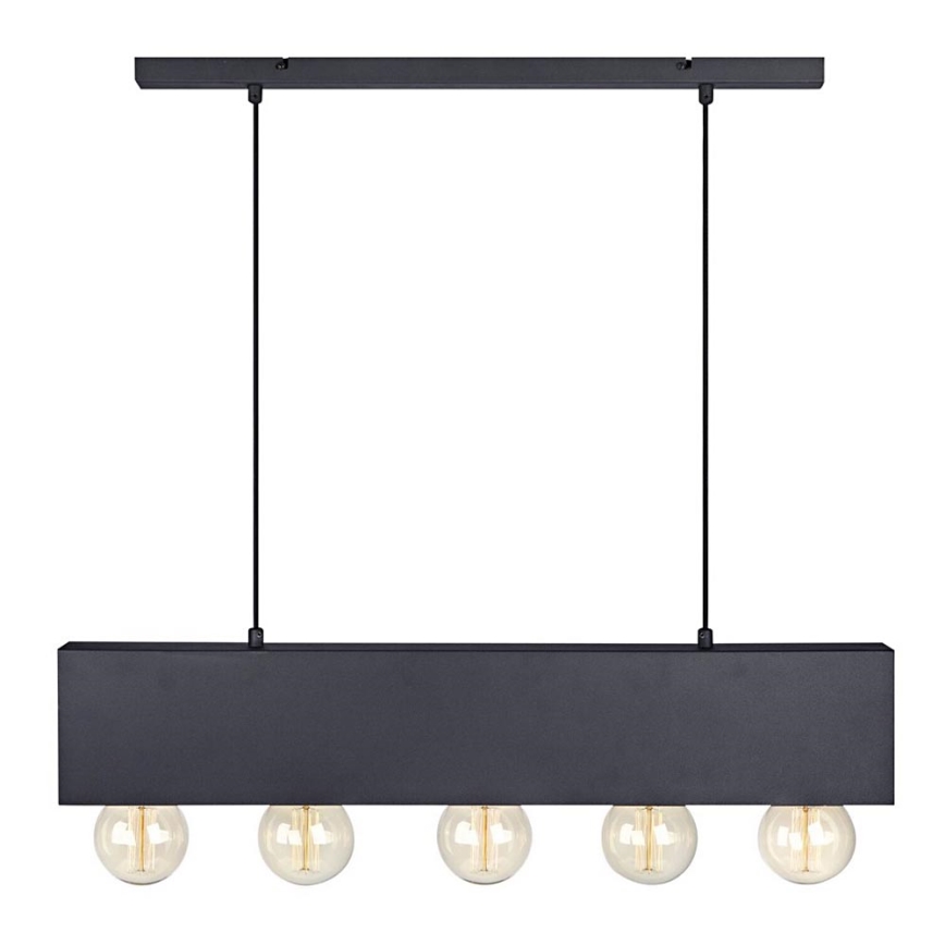 Markslöjd 107037 - Luster na sajli COUTURE 5xE27/40W/230V crno