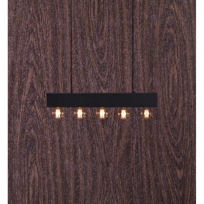 Markslöjd 107037 - Luster na sajli COUTURE 5xE27/40W/230V crno