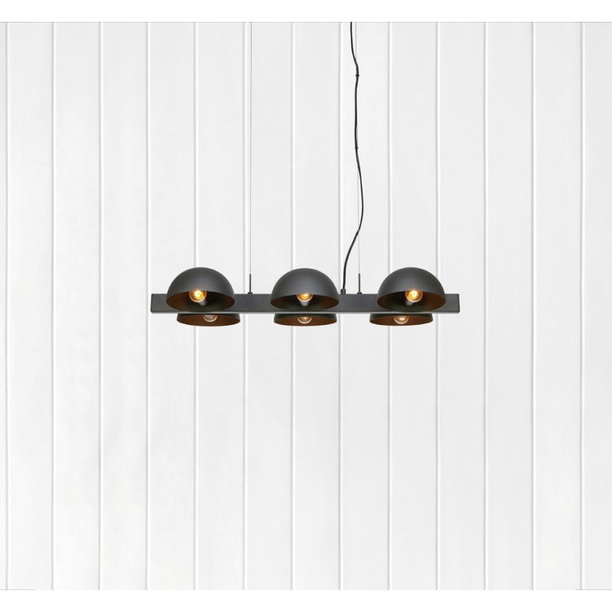 Markslöjd 107138 - Luster na sajli FLAMINGO 6xE14/40W/230V crno