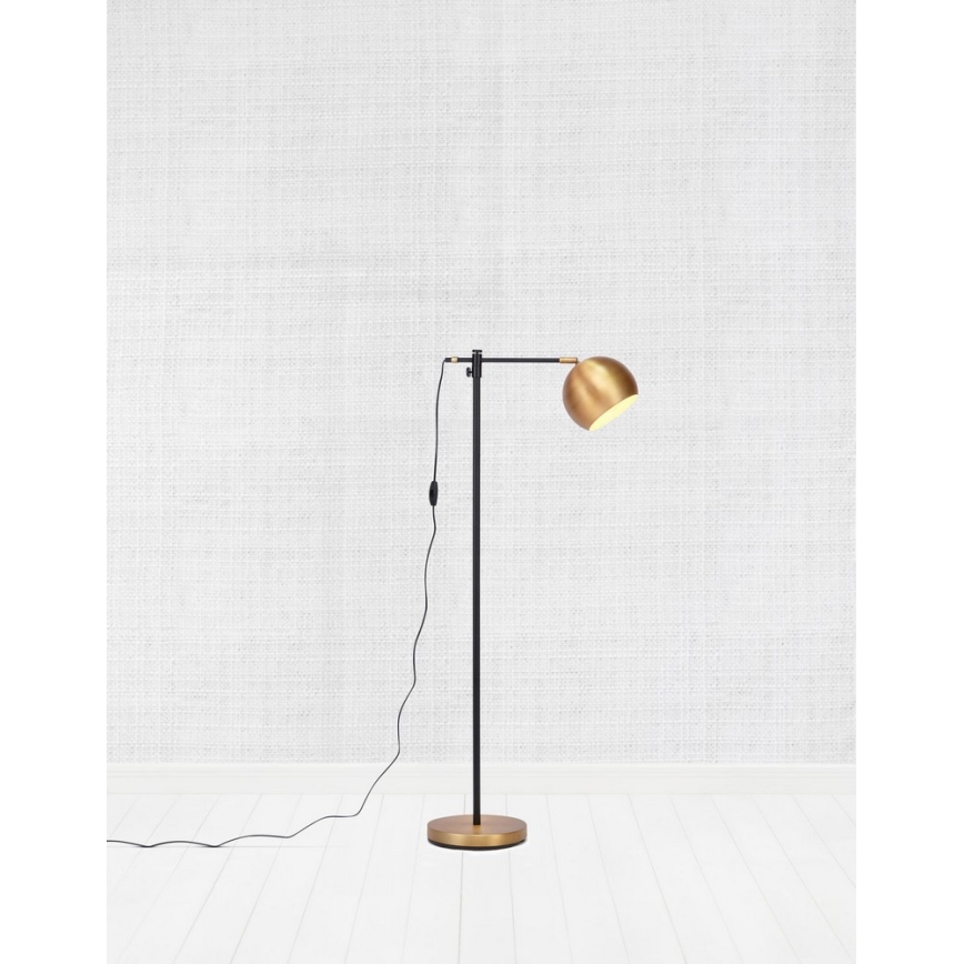 Markslöjd 107231 - Podna lampa CHESTER 1xE27/40W/230V crno/bronzana