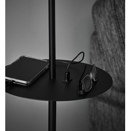 Markslöjd 107307 - Podna lampa sa USB LINEAR 1xE14/40W/230V