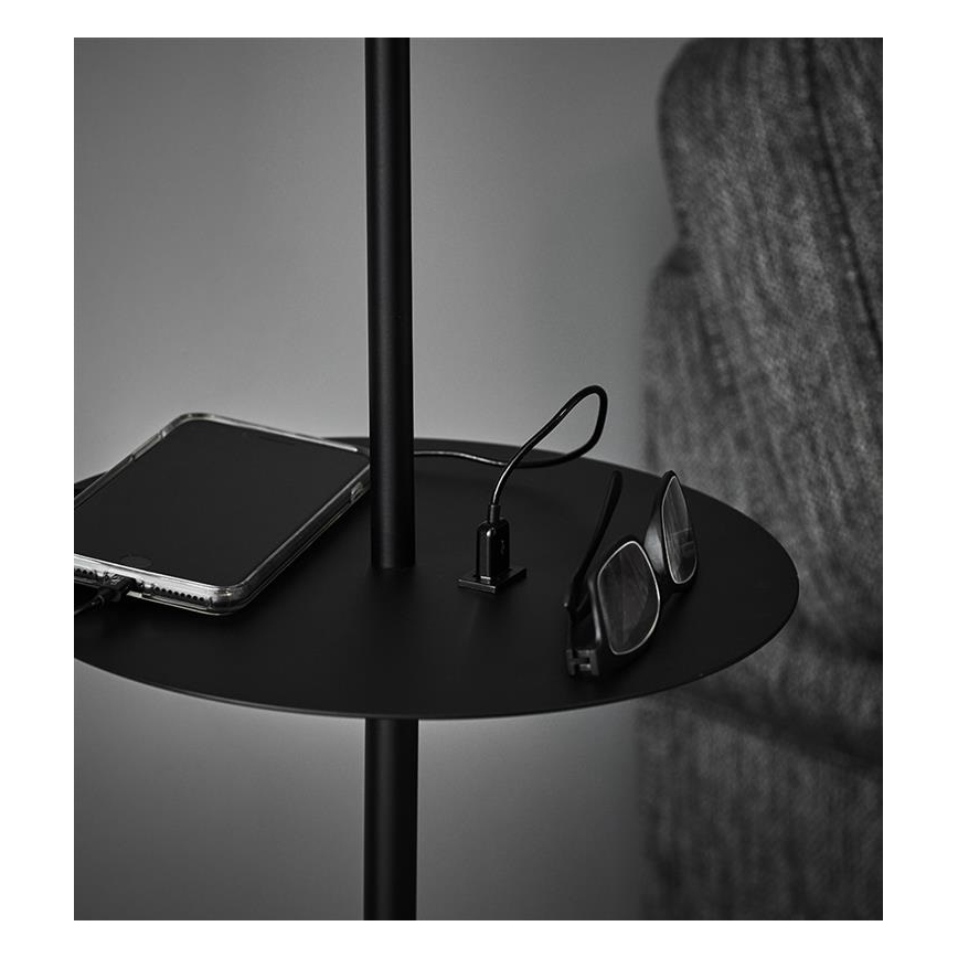 Markslöjd 107307 - Podna lampa sa USB LINEAR 1xE14/40W/230V