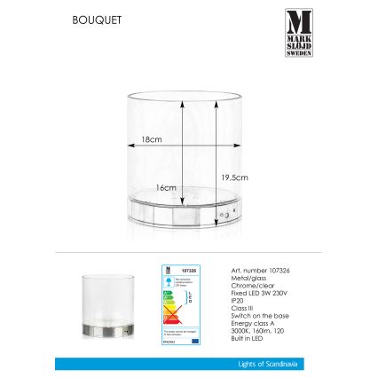 Markslöjd 107326 - LED Stona lampa BOUQUET LED/3W/230V