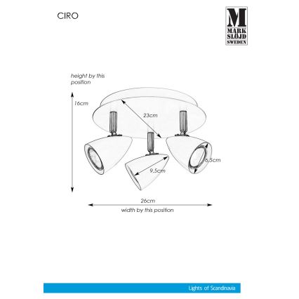 Markslöjd 107412 - Reflektorska lampa CIRO 3xGU10/35W/230V