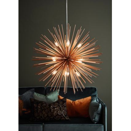 Markslöjd 107752 - Luster na sajli SOLEIL 12xE14/20W/260V roze zlatno