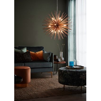 Markslöjd 107752 - Luster na sajli SOLEIL 12xE14/20W/260V roze zlatno