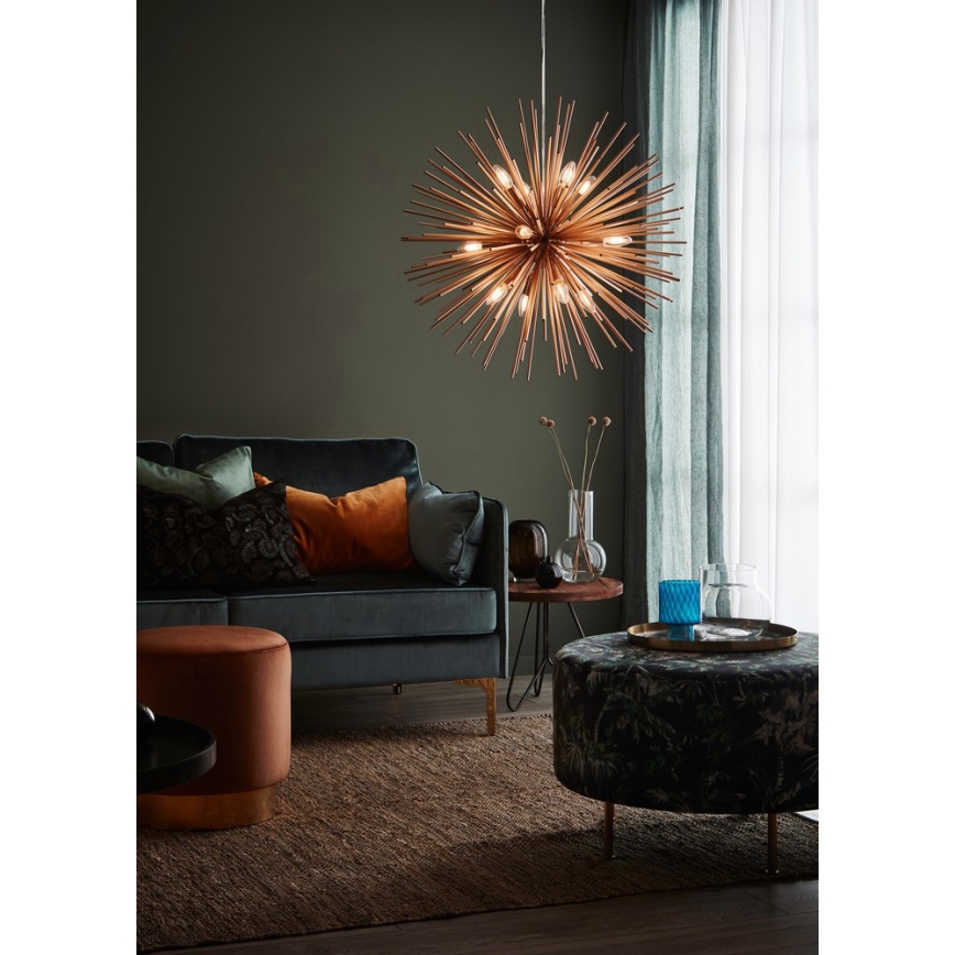 Markslöjd 107752 - Luster na sajli SOLEIL 12xE14/20W/260V roze zlatno