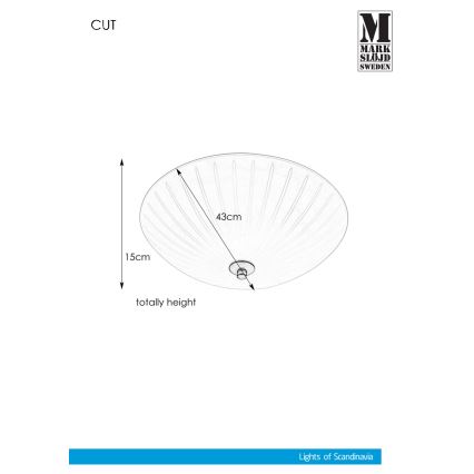 Markslöjd 107759 - Plafonjera CUT 3xE14/40W/230V pr. 43 cm