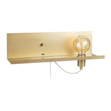 Markslöjd 107791 - Prigušiva zidna lampa sa USB utičnicom MULTI 1xE27/60W/230V