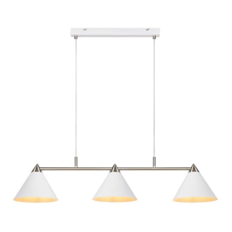 Markslöjd 108075 - Luster na sajli KLINT 3xE14/40W/230V bela
