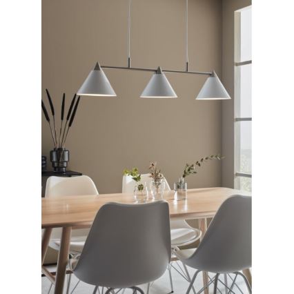 Markslöjd 108075 - Luster na sajli KLINT 3xE14/40W/230V bela
