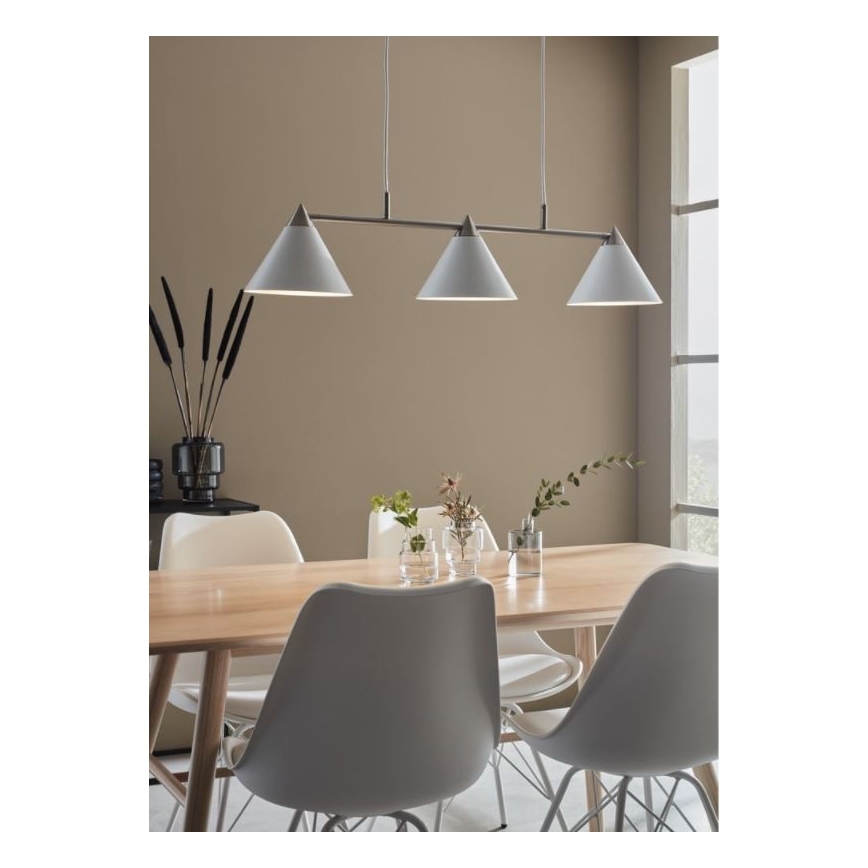 Markslöjd 108075 - Luster na sajli KLINT 3xE14/40W/230V bela