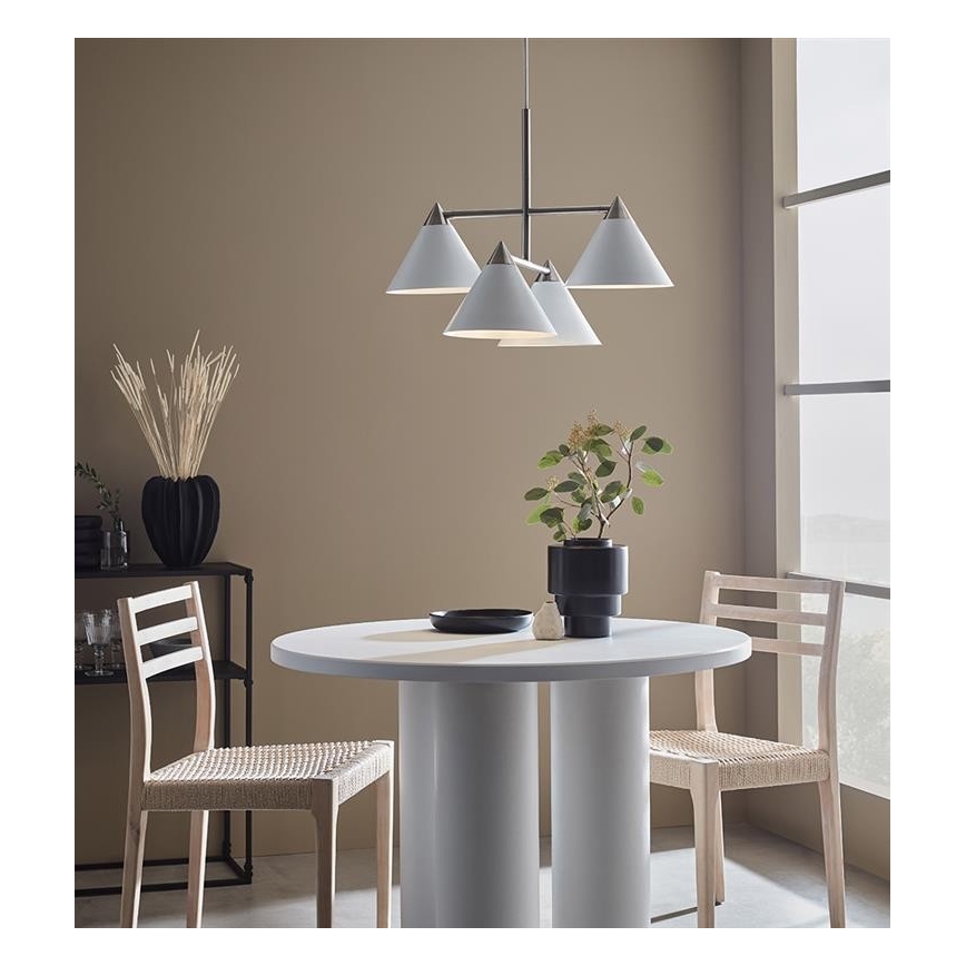 Markslöjd 108077 - Luster na sajli KLINT 4xE14/40W/230V bela