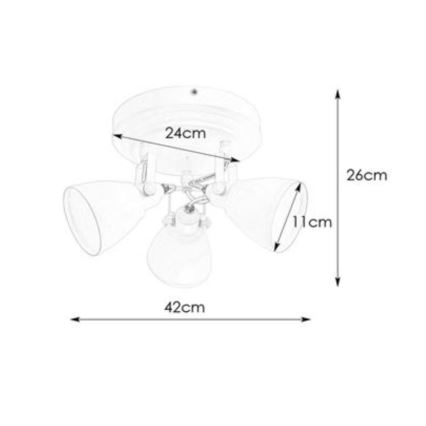 Markslöjd 108081 - Reflektorska lampa za kupatilo FJÄLLBACKA 3xG9/20W/230V IP44 crno