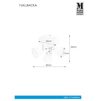 Markslöjd 108083 - Reflektorska lampa za kupatilo FJÄLLBACKA 3xG9/20W/230V IP44 bela