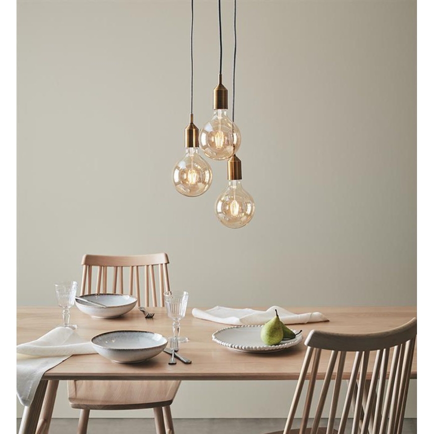 Markslöjd 108099 - Luster na sajli BRONX 3xE27/60W/230V bronza