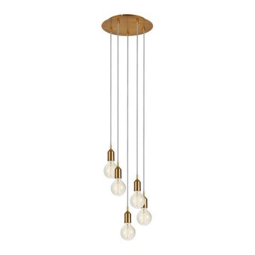 Markslöjd 108100 - Luster na sajli BRONX 5xE27/60W/230V bronza