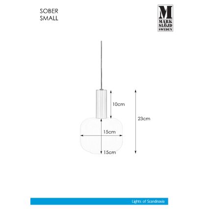Markslöjd 108122 - Luster na sajli SOBER 1xE14/40W/230V mat krom