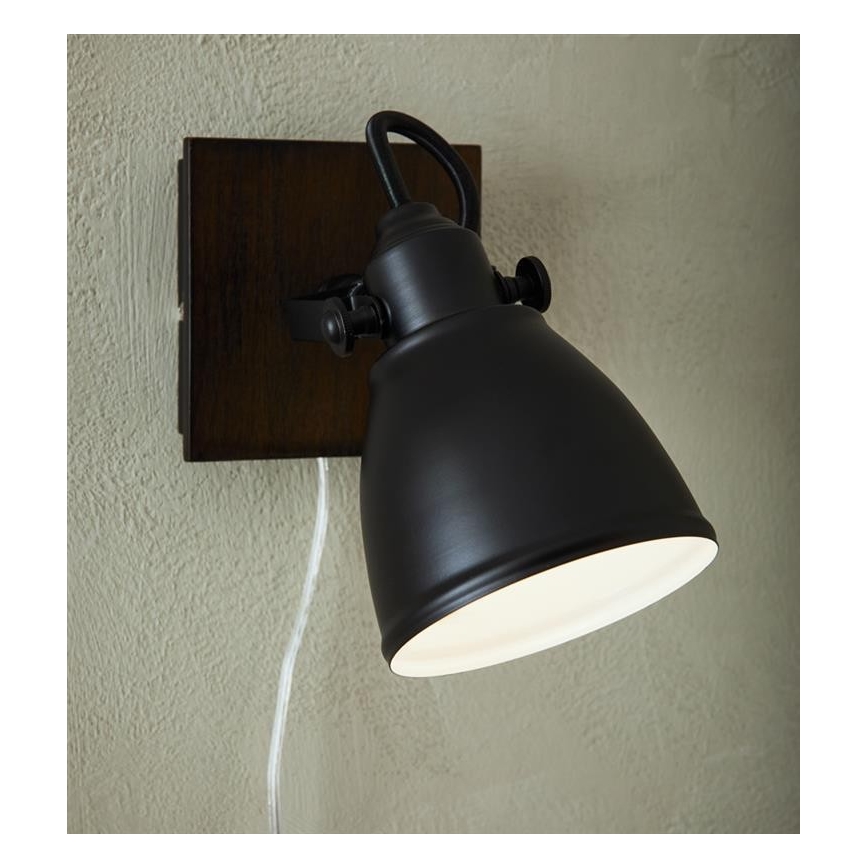 Markslöjd 108211 - Zidna reflektorska lampa NATIVE 1xE14/18W/230V crno/braon