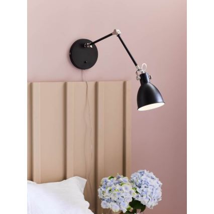 Markslöjd 108250 - Zidna lampa HOUSE 1xE14/40W/230V crno