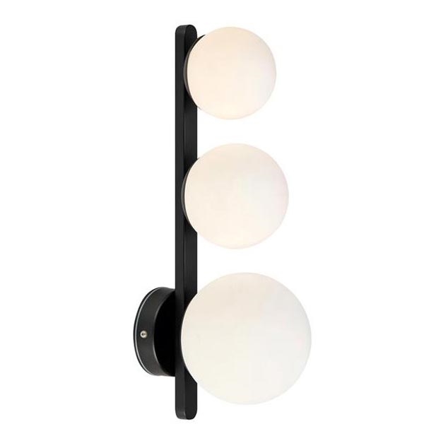 Markslöjd 108349 - Zidna lampa za kupatilo PURO 3xG9/20W/230V IP44 crno