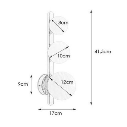 Markslöjd 108349 - Zidna lampa za kupatilo PURO 3xG9/20W/230V IP44 crno