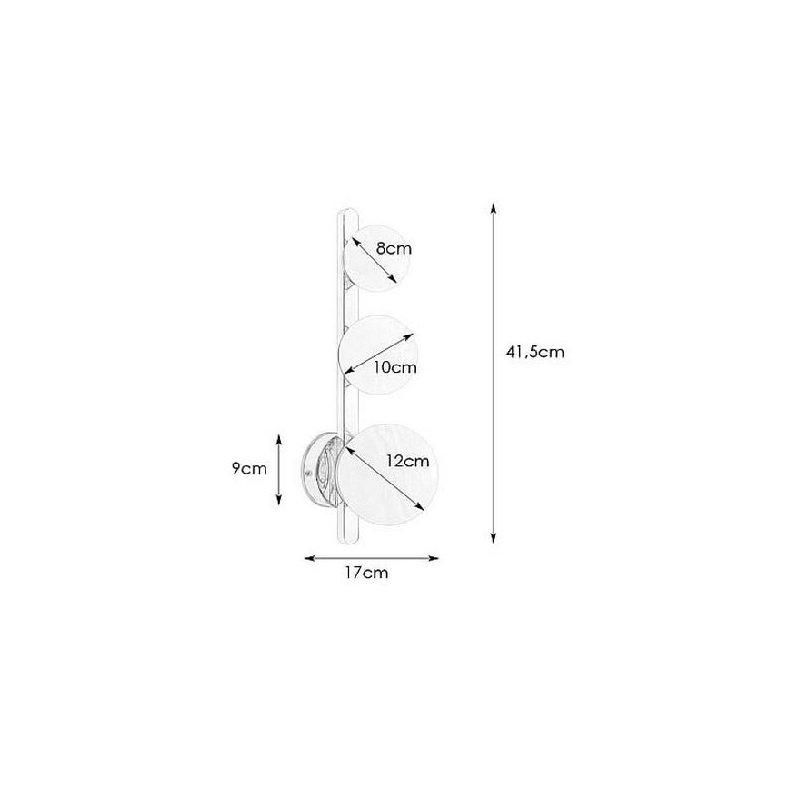 Markslöjd 108349 - Zidna lampa za kupatilo PURO 3xG9/20W/230V IP44 crno