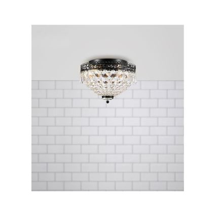 Markslöjd 108424 - Plafonjera JOLINE 2xE14/40W/230V crno