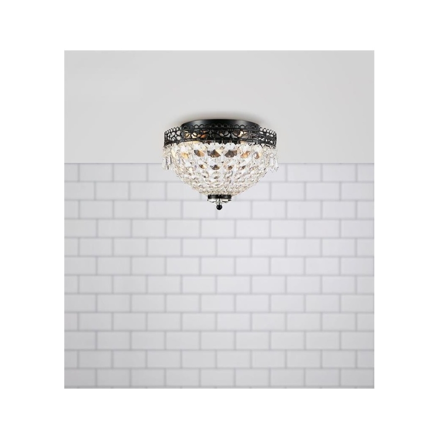 Markslöjd 108424 - Plafonjera JOLINE 2xE14/40W/230V crno
