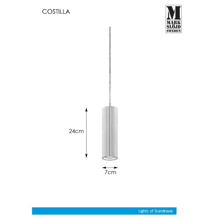 Markslöjd 108472 - Luster na sajli COSTILLA 1xGU10/7W/230V antracit