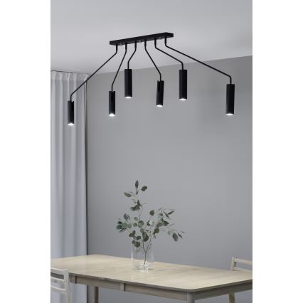 Markslöjd 108508 - Reflektorska lampa RAMUS 6xGU10/25W/230V crno