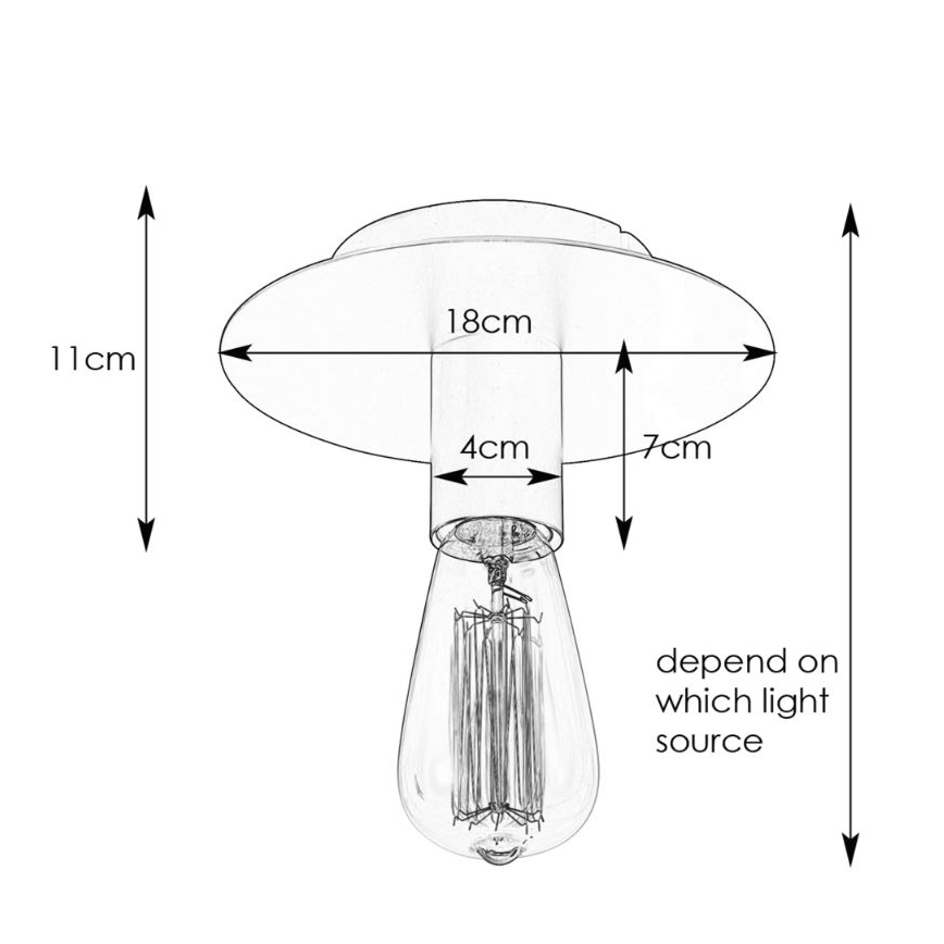 Markslöjd 108541 - Plafonjera PIATTO 1xE27/40W/230V zlatna