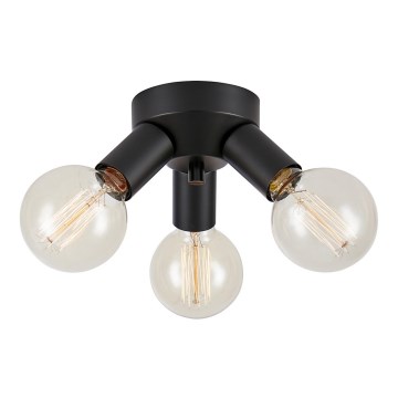 Markslöjd 108549 - Plafonjera MAZZO 3xE27/40W/230V crno