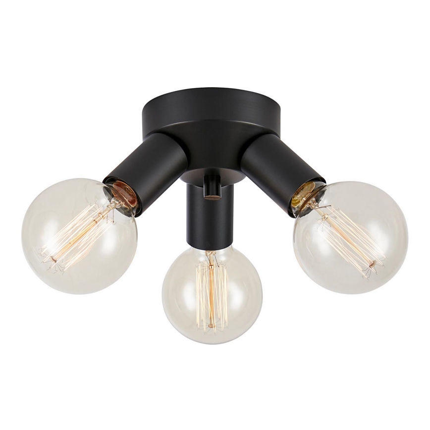 Markslöjd 108549 - Plafonjera MAZZO 3xE27/40W/230V crno