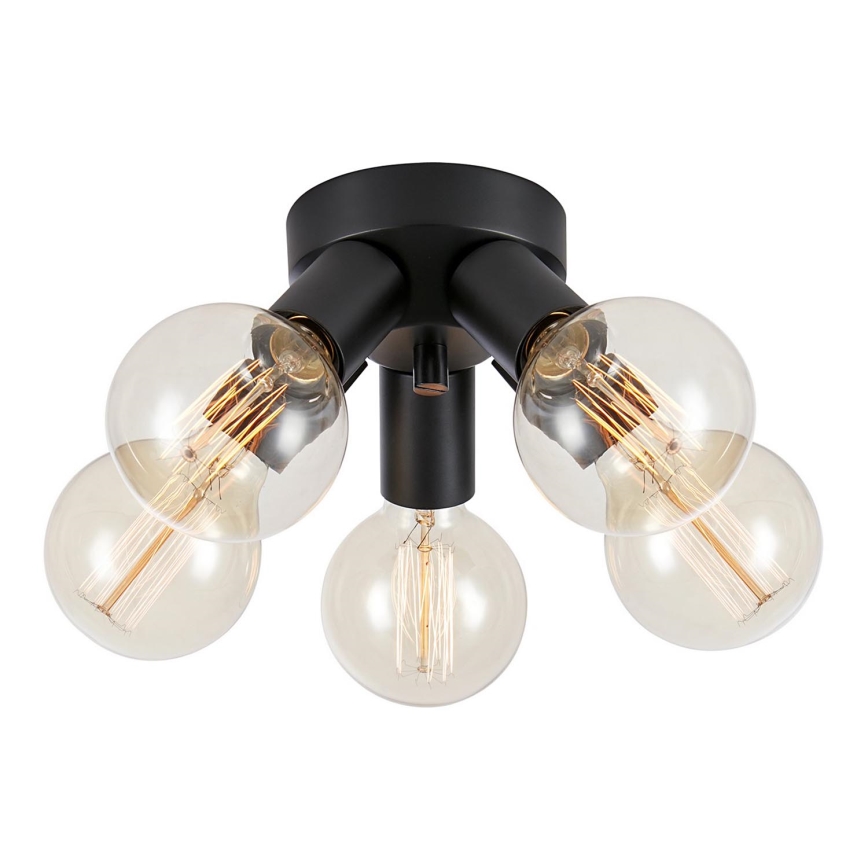 Markslöjd 108552 - Plafonjera MAZZO 5xE27/40W/230V crno