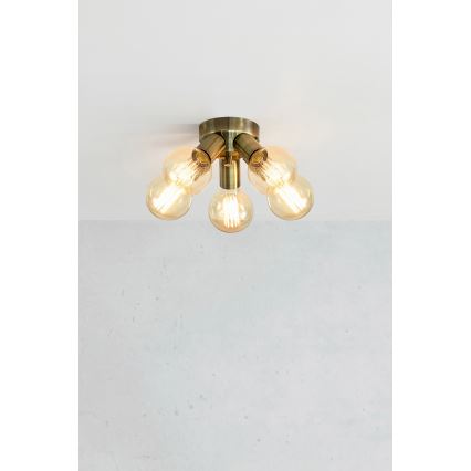 Markslöjd 108553 - Plafonjera MAZZO 5xE27/40W/230V mesing