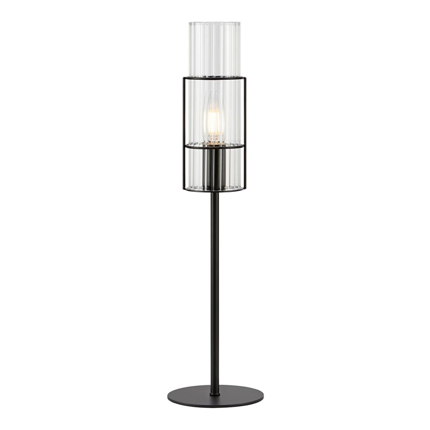 Markslöjd 108555 - Stona lampa TUBO 1xE14/40W/230V 50 cm crno/prozirna