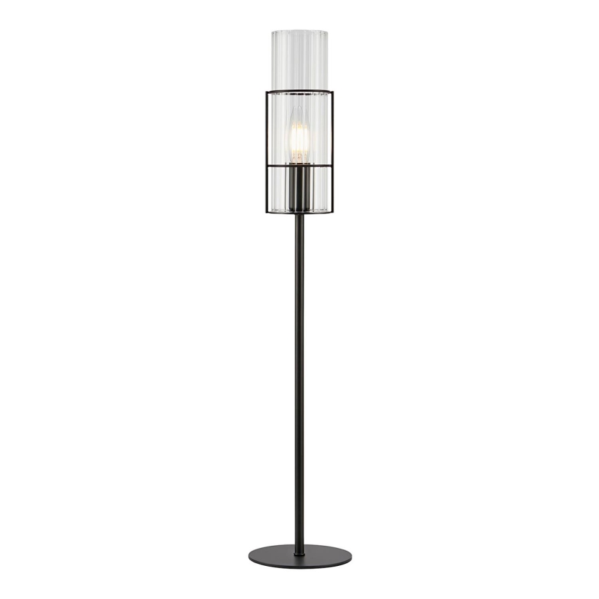 Markslöjd 108556 - Stona lampa TUBO 1xE14/40W/230V 65 cm crno/prozirna
