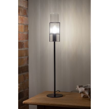 Markslöjd 108556 - Stona lampa TUBO 1xE14/40W/230V 65 cm crno/prozirna